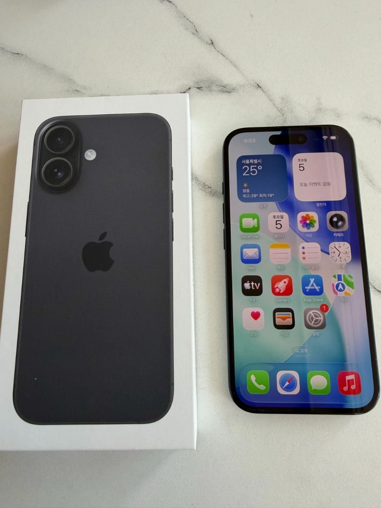 아이폰 16 일반 128GB 블랙 이미지