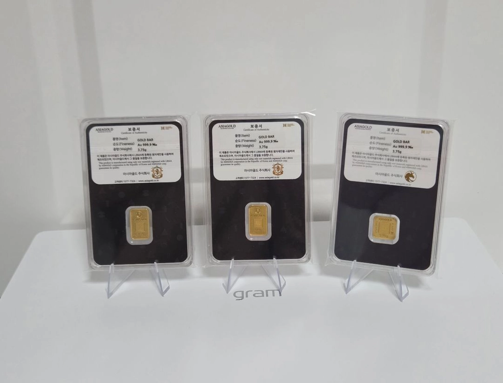 아시아골드 최근 한정판 골드바 3.75g 새상품 이미지