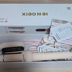 8-in-1 자동 회전 고데기 핑크색상 이미지
