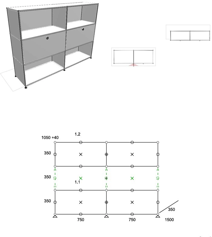 USM 모듈형 수납장 2x3 이미지
