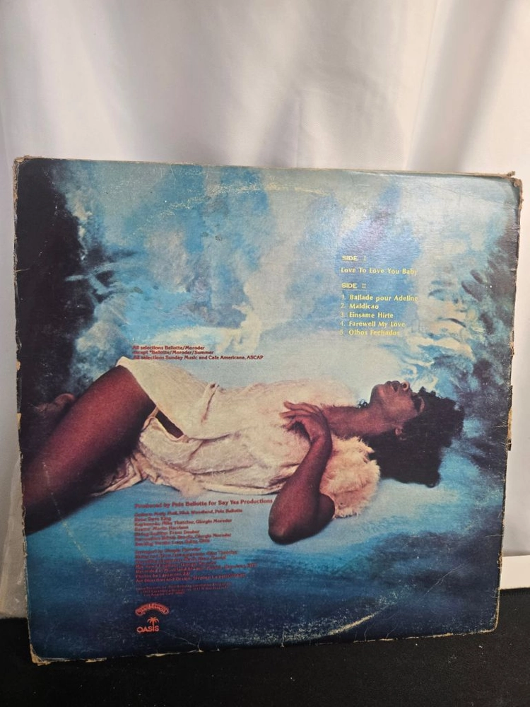 도나서머 LP 엘피 Love To Love You Baby 1975 올드팝 디스코 레코드판 이미지