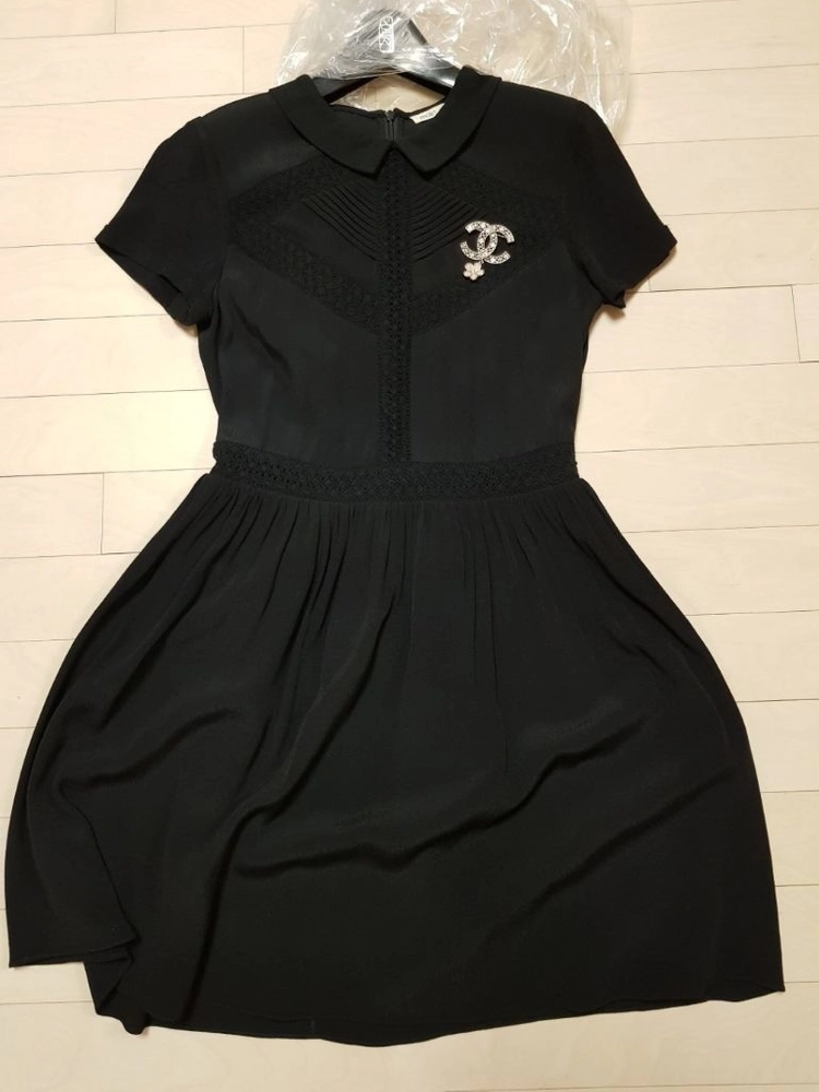 마쥬 maje 여름 가벼운 블랙원피스 판매 이미지