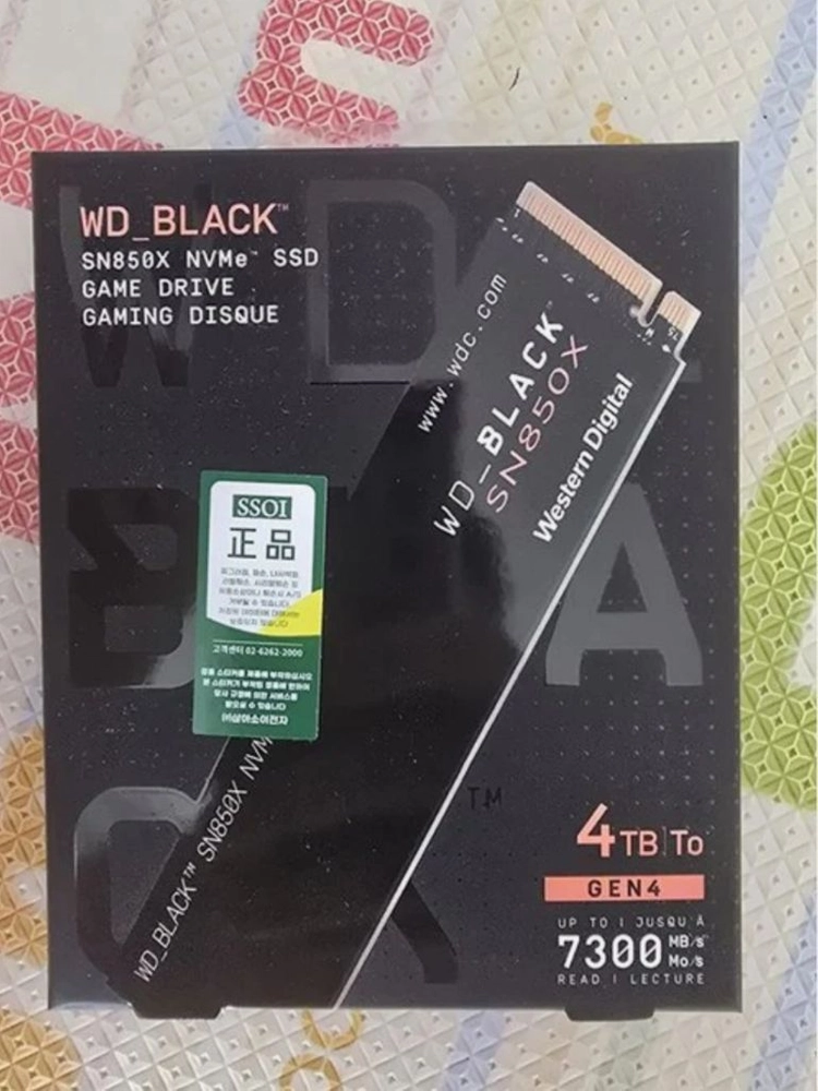 (미개봉)(정발) WD BLACK SN850X SSD 4TB 팝니다. 이미지