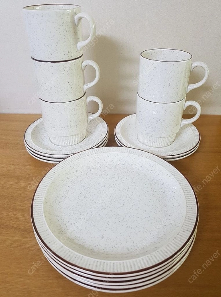 영국 풀포터리 POOLE POTTERY 커피잔&소서&디저트플레이트 이미지