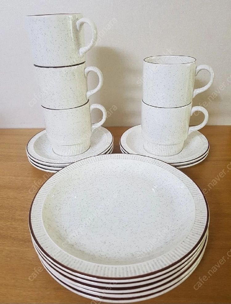 영국 풀포터리 POOLE POTTERY 커피잔&소서&디저트플레이트 이미지