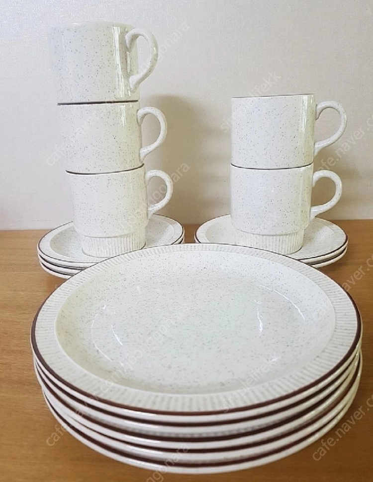영국 풀포터리 POOLE POTTERY 커피잔&소서&디저트플레이트 이미지