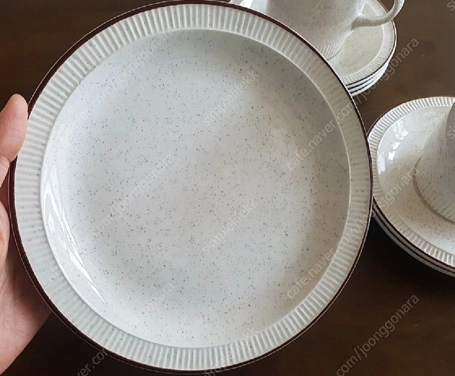 영국 풀포터리 POOLE POTTERY 커피잔&소서&디저트플레이트 이미지