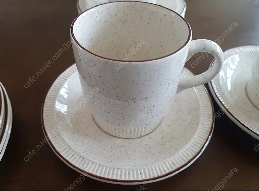 영국 풀포터리 POOLE POTTERY 커피잔&소서&디저트플레이트 이미지