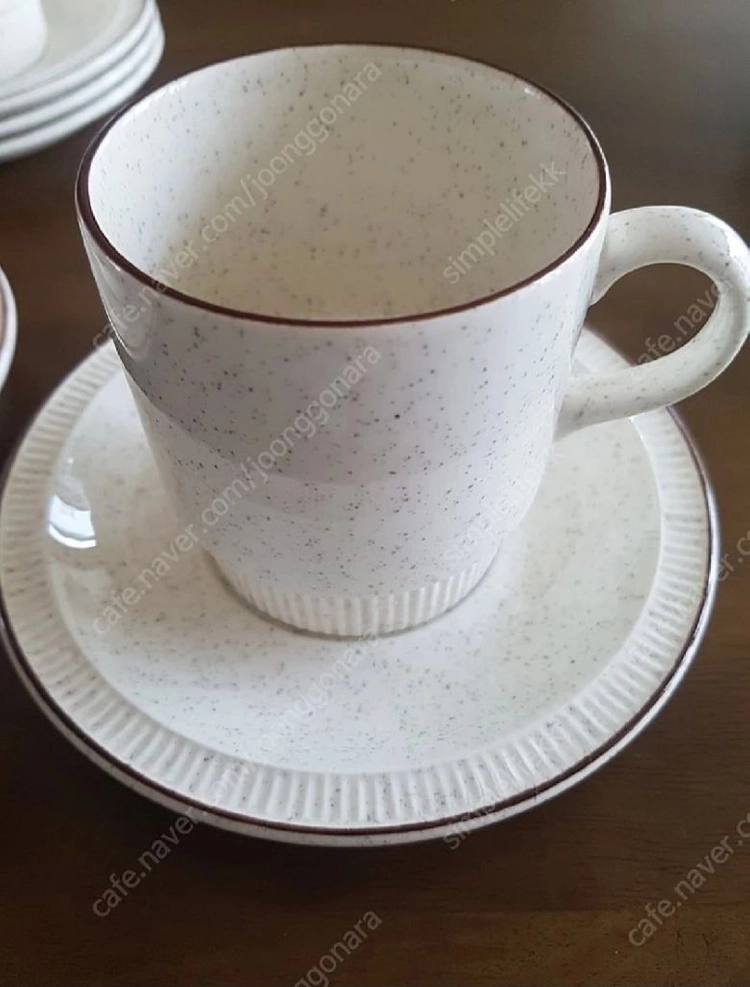 영국 풀포터리 POOLE POTTERY 커피잔&소서&디저트플레이트 이미지