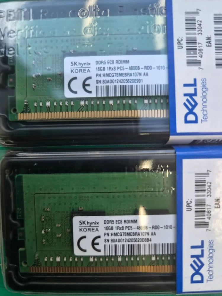 SK DDR5 메모리 4800 16GB 4개 세트 이미지