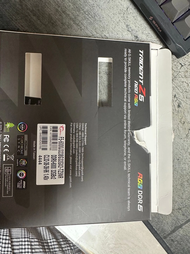 DDR5 32GB g.skill 6400 2개 세트 이미지