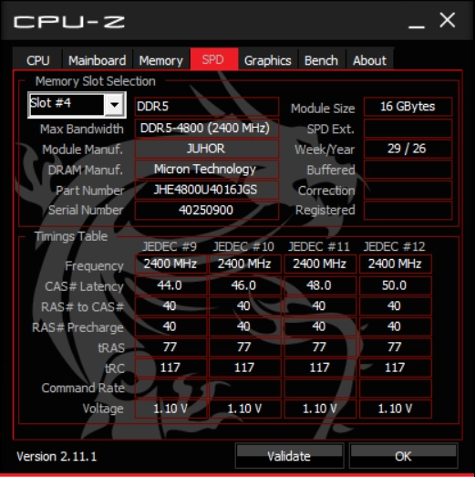 JUHOR DDR5 16GB 4800MHz 램 이미지