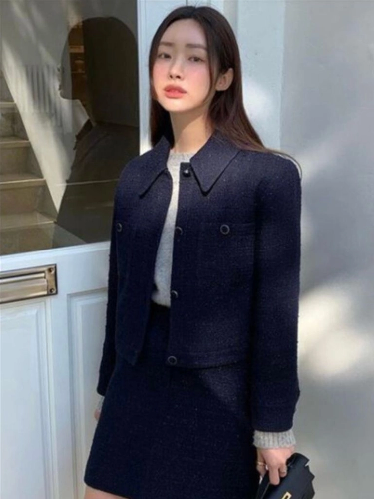 프론트로우 디테처블 트위드 자켓 새상품 차정원 자켓 이미지