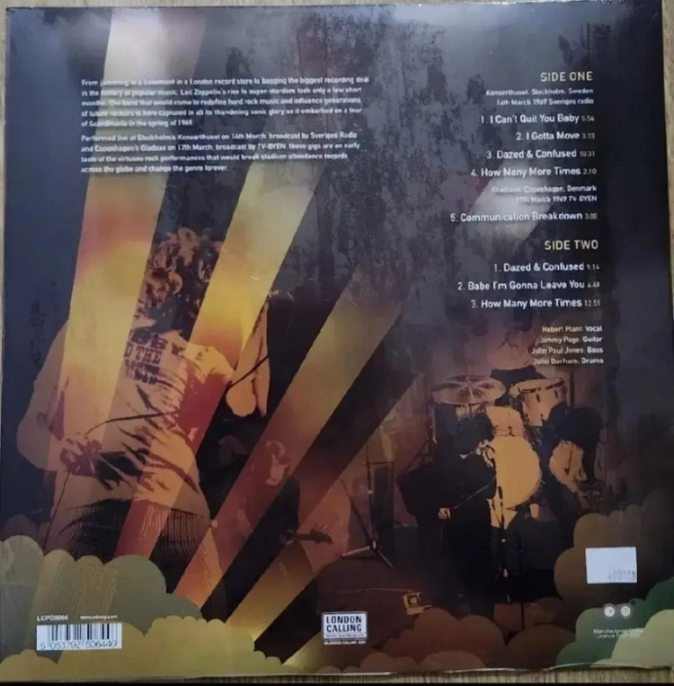 LED ZEPPELIN 레드제플린 Live In Scandinavia LP 이미지