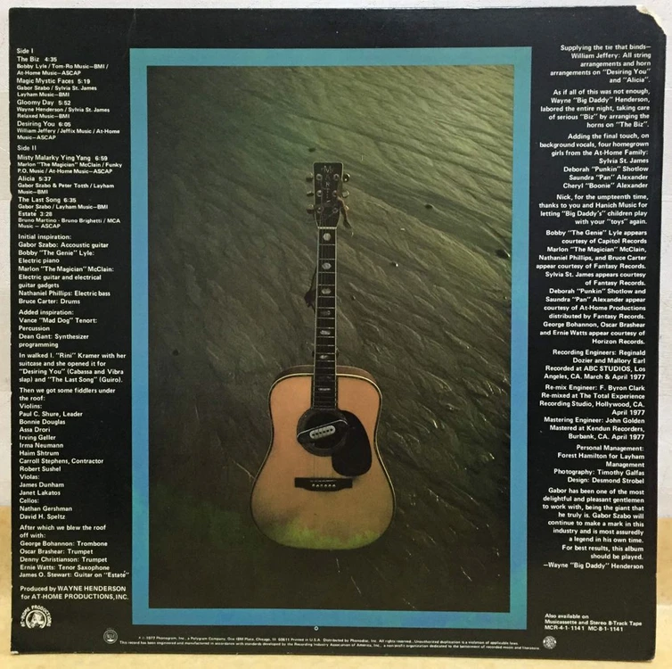 LP ; gabor szabo - faces 재즈 엘피 음반 jazz fusion 이미지
