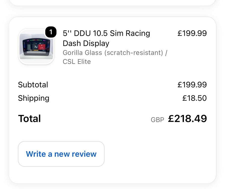 Sim Racing Addict의 5 DDU 10.5 레이싱 디스플레이 이미지