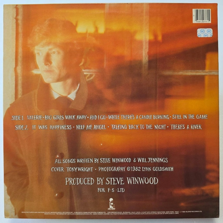 (미국/LP) 스티브 윈우드 Steve Winwood - Talking Back To The Night 이미지
