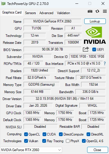 이엠텍 지포스 RTX2060 DUAL OC 그래픽카드 팝니다. 이미지