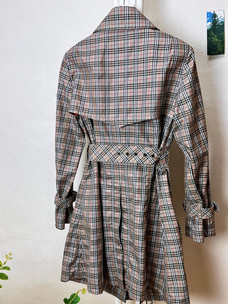 버버리 블루라벨 체크 트렌치코트 36 이미지