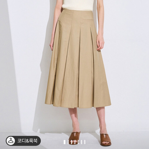타임 인버티드 플리츠 스커트 라이트베이지 44 더캐시미어 랑방 마인 오브제 시스템 sjsj 이미지