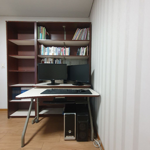 일룸 컴퓨터 책상(책장포함) 세트 이미지