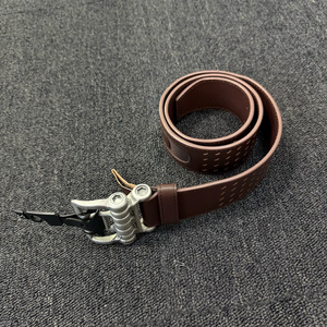 오클리 메탈 브라운 가죽 벨트 이미지