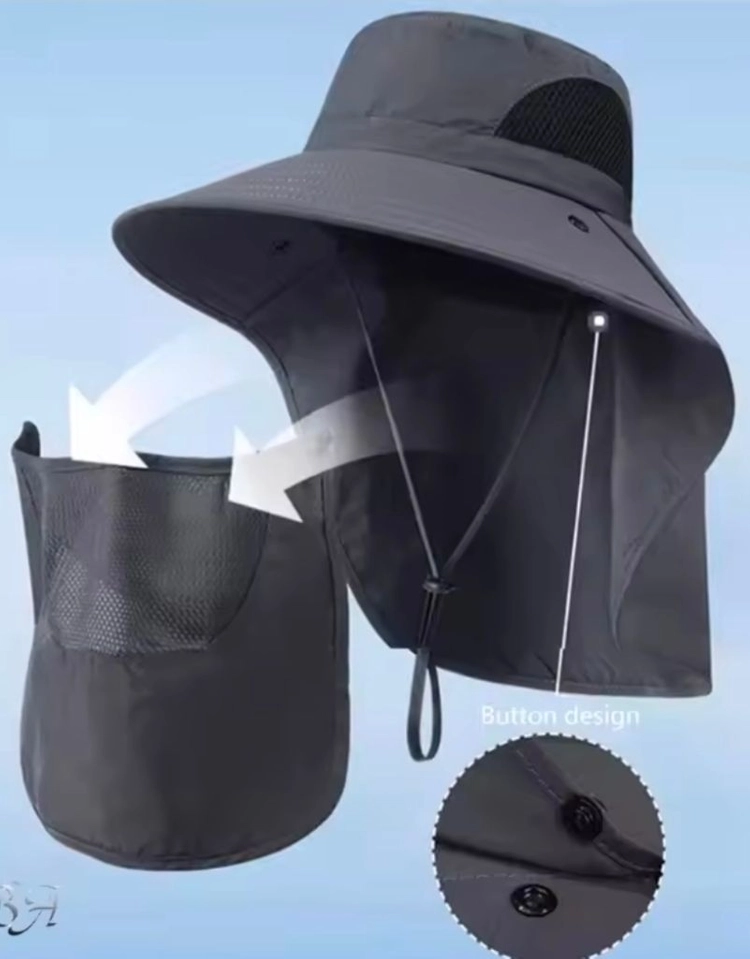 햇빛가리개 자외선차단 모자 썬캡 농사 작업 일 여름 여자 햇볕 플랩캡 이미지