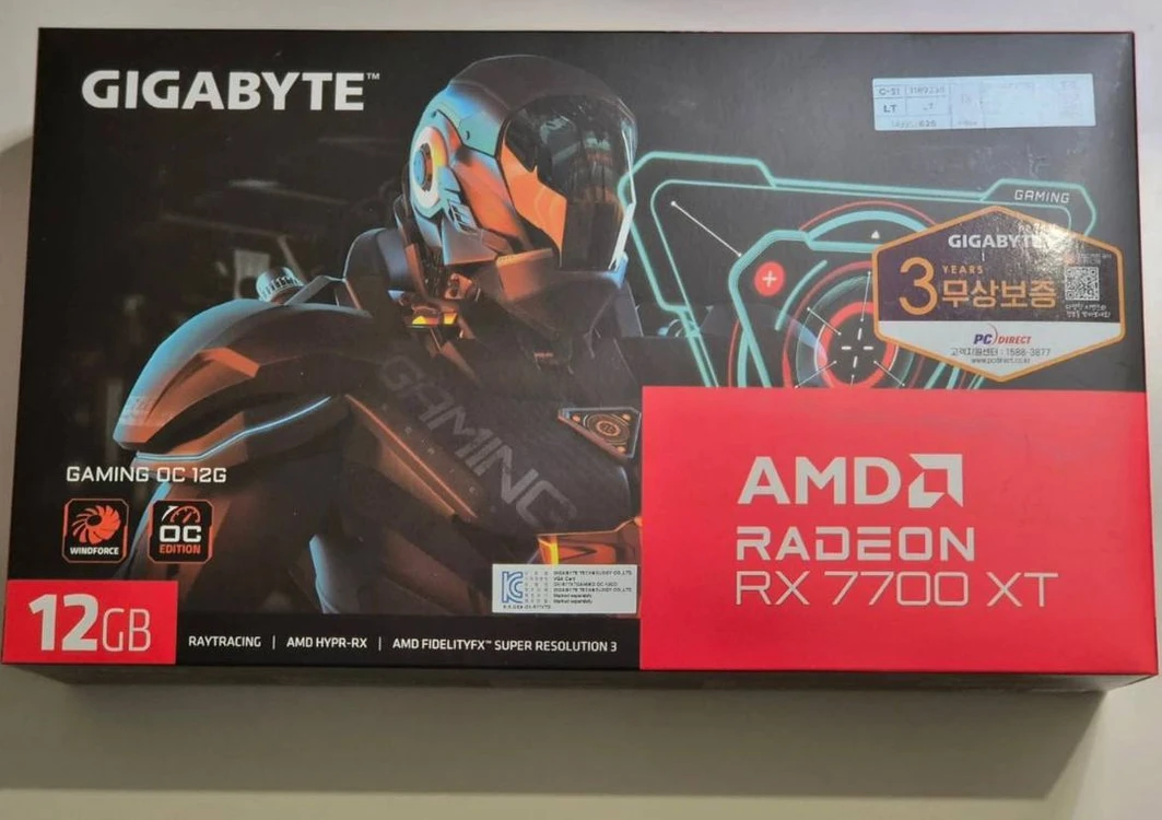 기가바이트 RX 7700 XT 게이밍 OC 12GB 그래픽카드 - 안심되는 중고거래