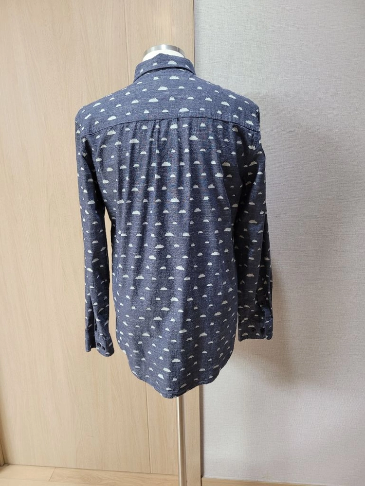 WESC 남자 패턴프린트 샴브레이 셔츠 M 네이비 이미지