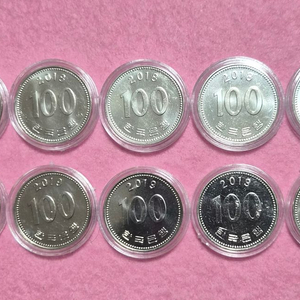 2018년2019년 100원 동전5개씩 총10개일괄 이미지