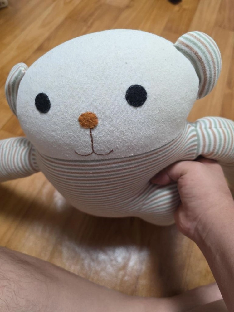 줄무늬 곰 긴팔 긴다리 대형 봉제인형 이미지