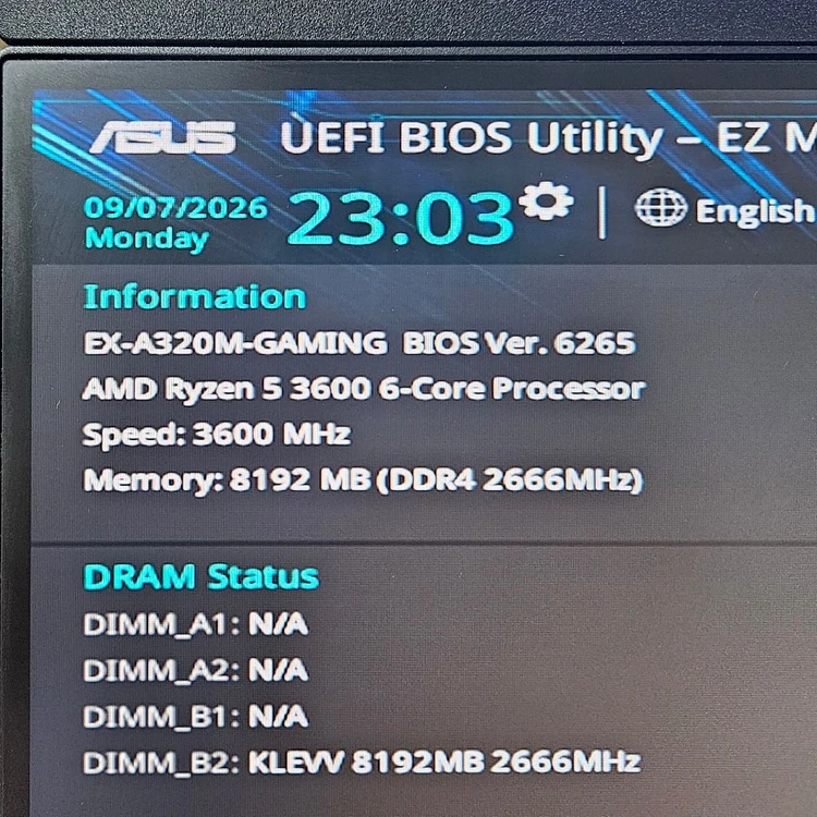 라이젠5-3600 + ASUS EX A320M GAMING 이미지