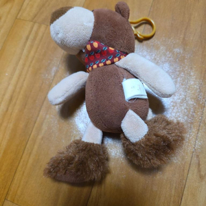 갈색 말 봉제인형 키링 스카프 인형 이미지