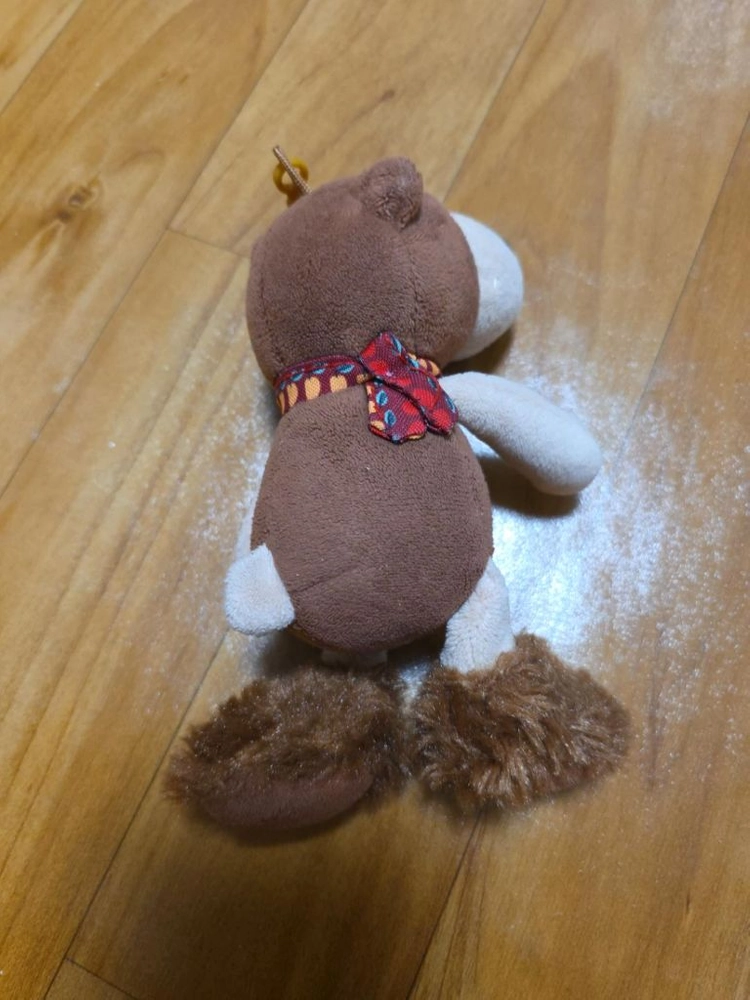 갈색 말 봉제인형 키링 스카프 인형 이미지