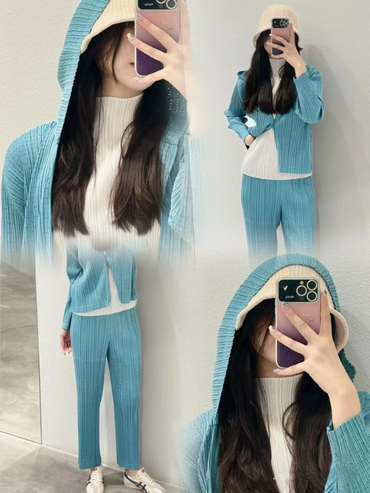 플리츠플리즈 스타더스트 후드 집업 자켓~ 이미지