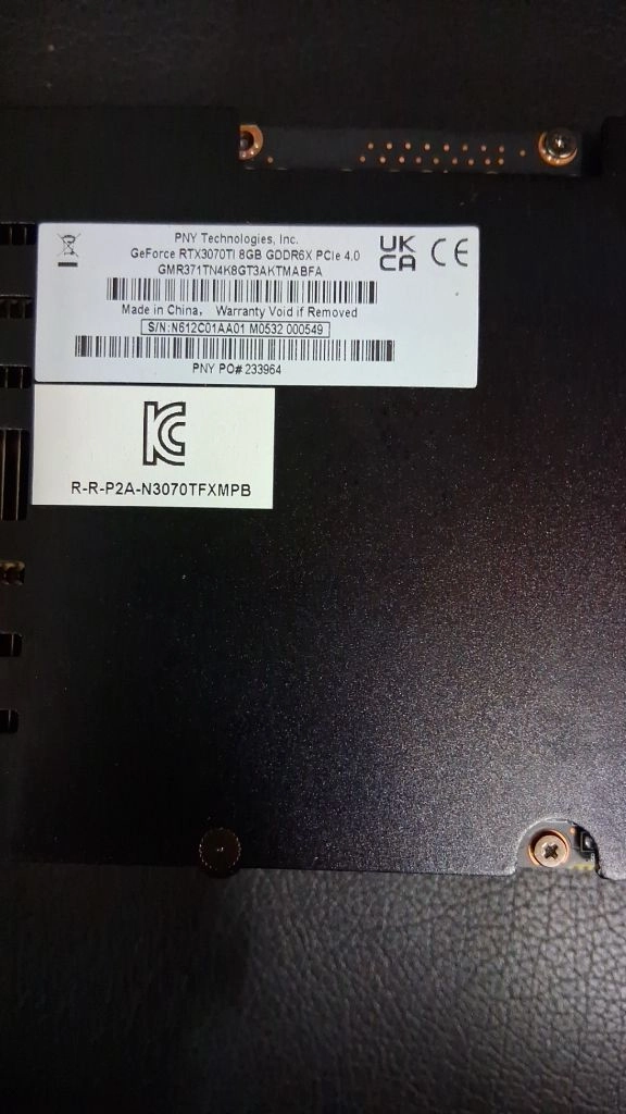 (판매완료)Pny 3070ti 8g 판매합니다 이미지
