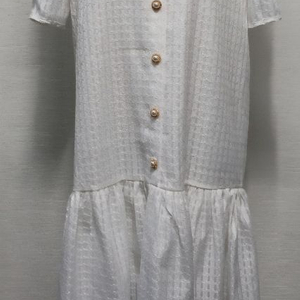 Dress code 화이트 빅카라 롱 원피스 이미지