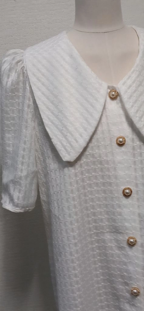 Dress code 화이트 빅카라 롱 원피스 이미지