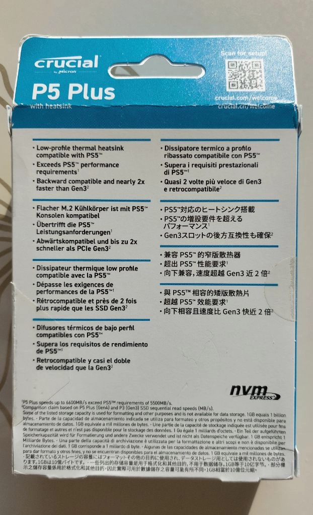 미개봉 마이크론 크루셜 Crucial P5 Plus 2TB (히트싱크) SSD 신품 팝니다 이미지
