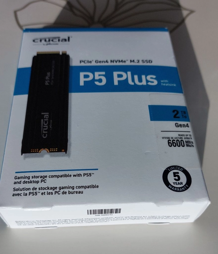 미개봉 마이크론 크루셜 Crucial P5 Plus 2TB (히트싱크) SSD 신품 팝니다 이미지