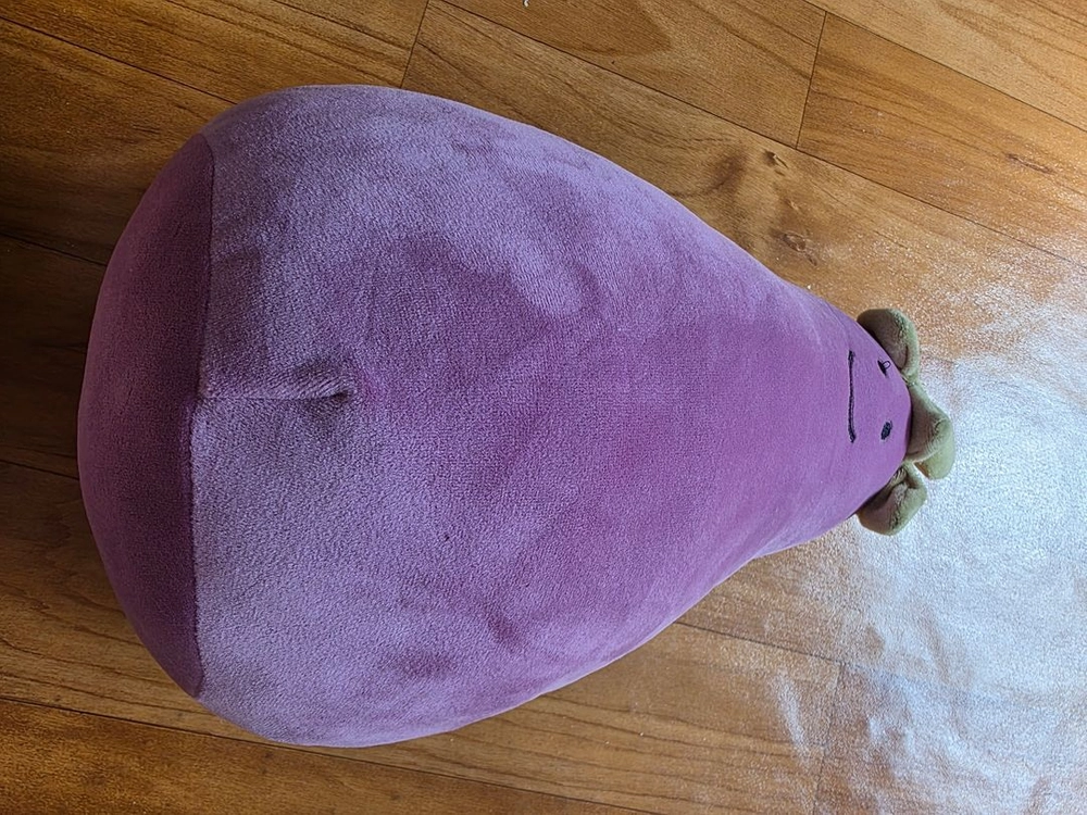 대형 가지 봉제인형 보라색 야채 인형 이미지