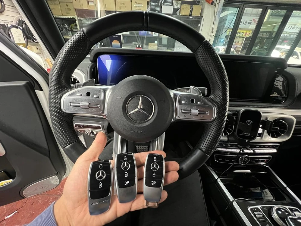 벤츠 G63 20년식 지바겐 복사불가 스마트키 자동차키 컴포트 액세스 키리스 고급키 추가 제작 등록 작업 이미지