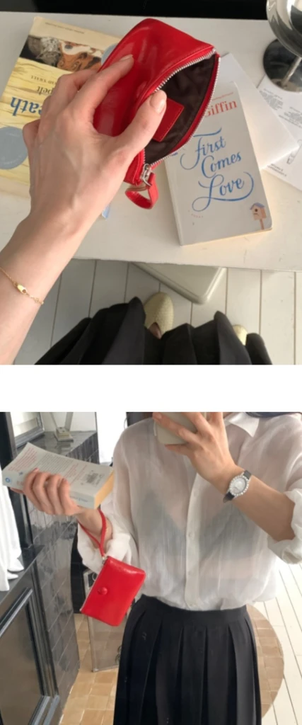봉긋 페블지갑 신상 글라스가죽(각각)미개봉 이미지