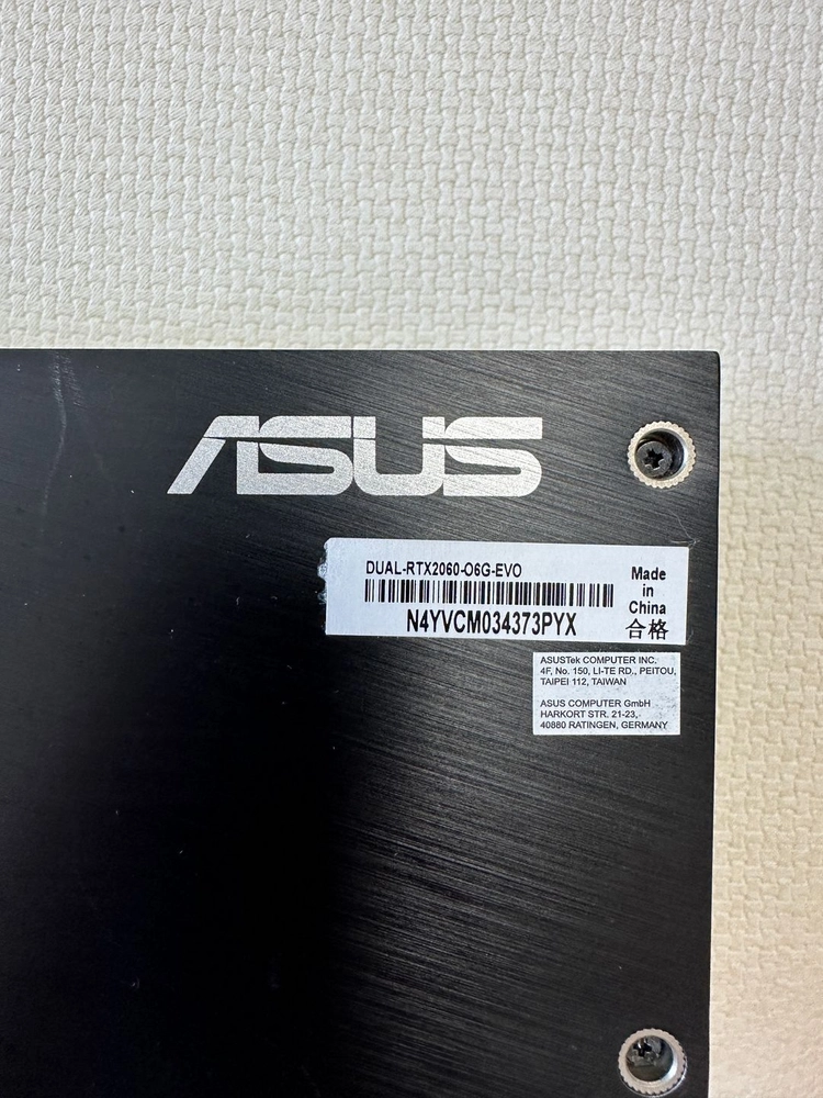ASUS DUAL 지포스 RTX 2060 O6G EVO 6GB 팝니다 이미지