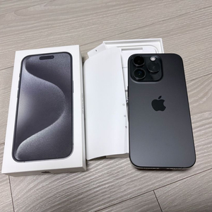 아이폰15프로 블랙티타늄 256GB 풀박스 이미지