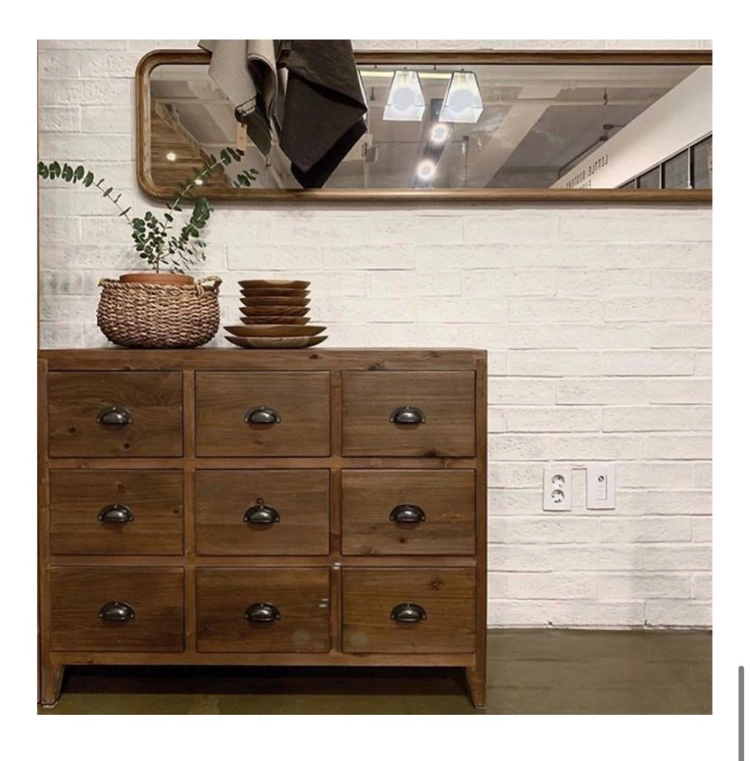 (작은언니네 가구)3단 1200 와이드 서랍장 월넛 이미지