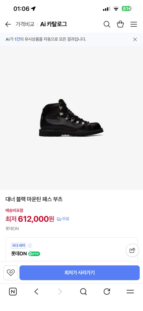 Danner 대너 마운틴 패스 10.5EE 285mm 신품 이미지
