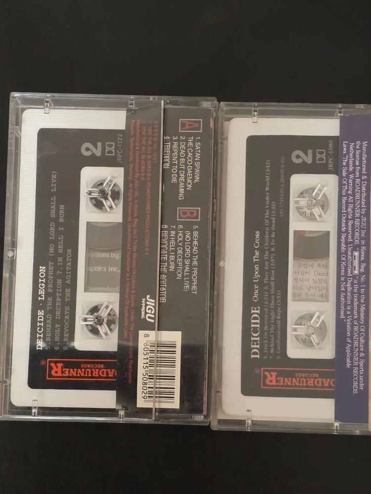 희귀카세트테이프 데스메탈(Deathmetal) 밴드 디어사이드(Deicide) 2집,3집 이미지