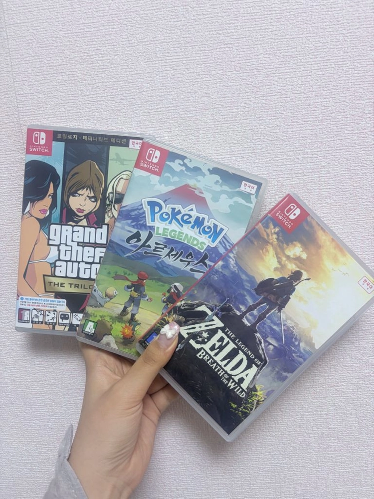 닌텐도 스위치 게임칩 gta 포켓몬스터 레전드 아르세우스 젤다의 전설 야생의숨결 - 안심되는 중고거래