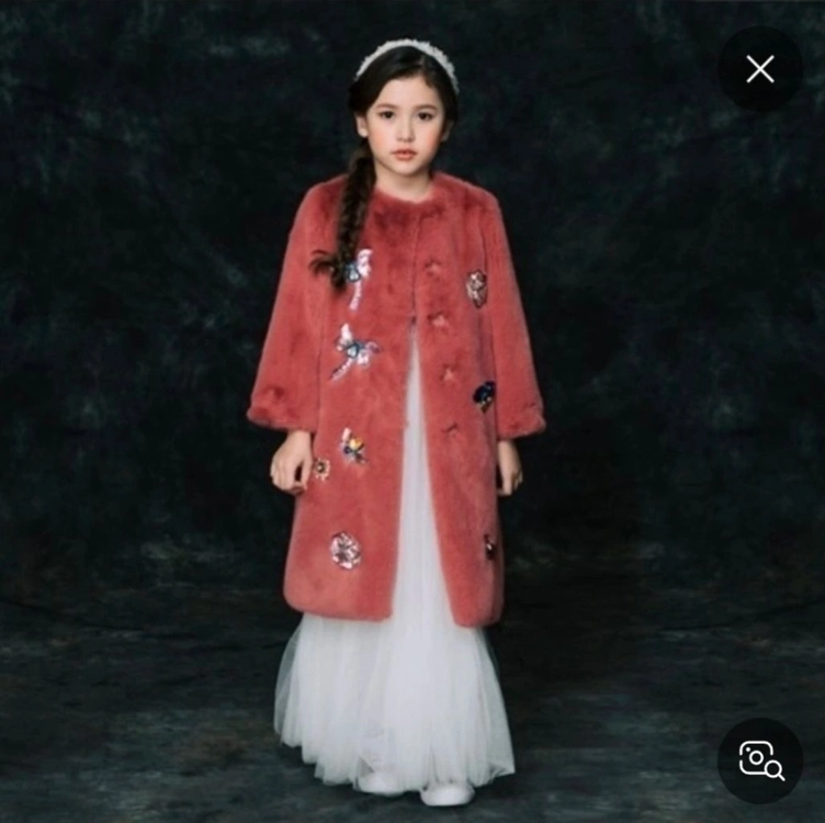 르 모티브 에코퍼 주얼리 롱 코트 4-5y 이미지